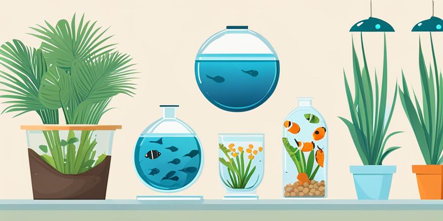 Acuario de agua dulce con plantas y peces tropicales