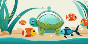 Acuario con ambiente natural para tortugas acuáticas
