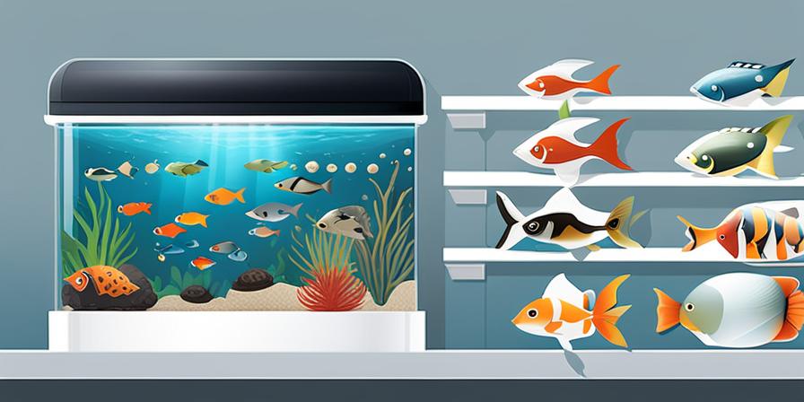 Acuario con peces variados y ambiente ordenado