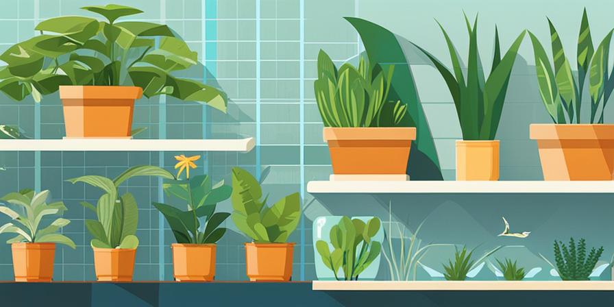 Acuario minimalista con plantas y colores modernos