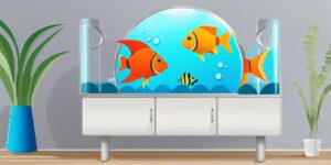 Peces disco felices y saludables en un acuario