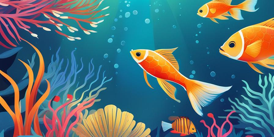 Un acuario colorido con pacíficos peces marinos nadando