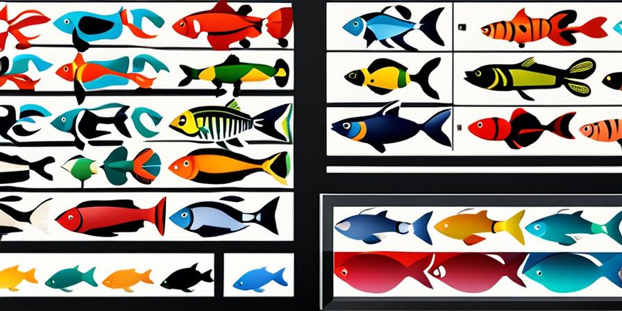 Acuario con peces marinos ornamentales de colores vivos