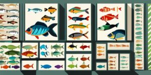 Acuario de peces pequeño con variedad de coloridos peces