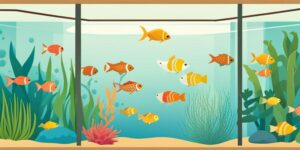 Acuario con peces y plantas acuáticas coloridas