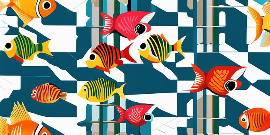 Acuario con peces tropicales de colores vivos