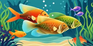 Acuario de peces tropicales coloridos