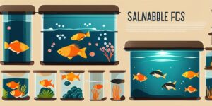 Filtro de acuario con peces saludables