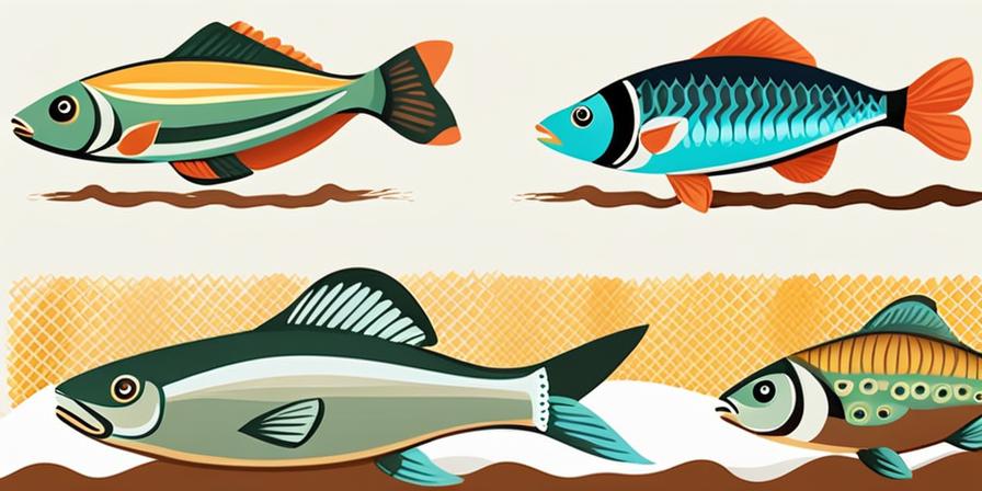 Pez feliz entre alimentos caseros para peces de agua salada