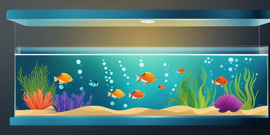 Peces de acuario coloridos nadando en un acuario bien nutridos