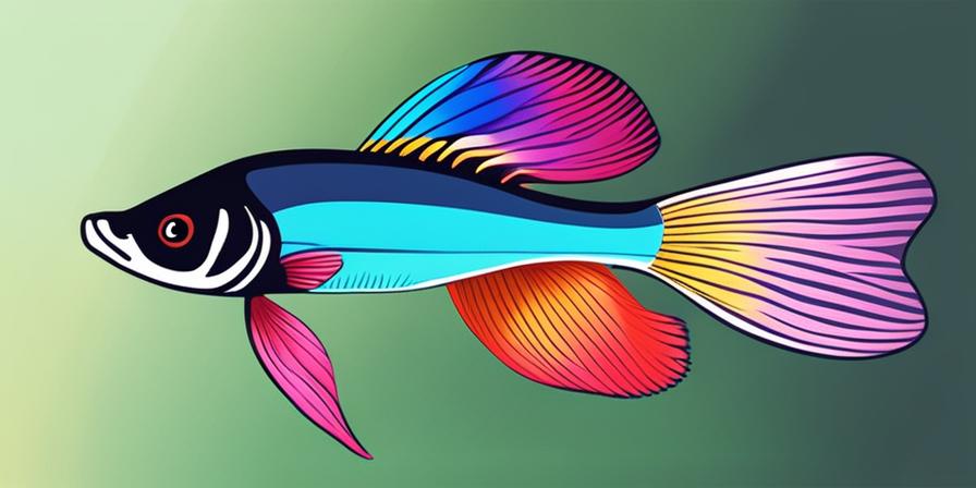 Pez betta gigante de colores nadando en acuario
