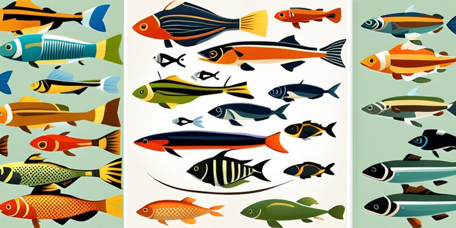Diversidad de peces nadando en acuario